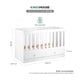 thumbnail image 4 of Cuna Colecho de Madera 2 en 1 Corral Multifuncional Color Blanco Cama Bebé con Cajones, 4 of 8
