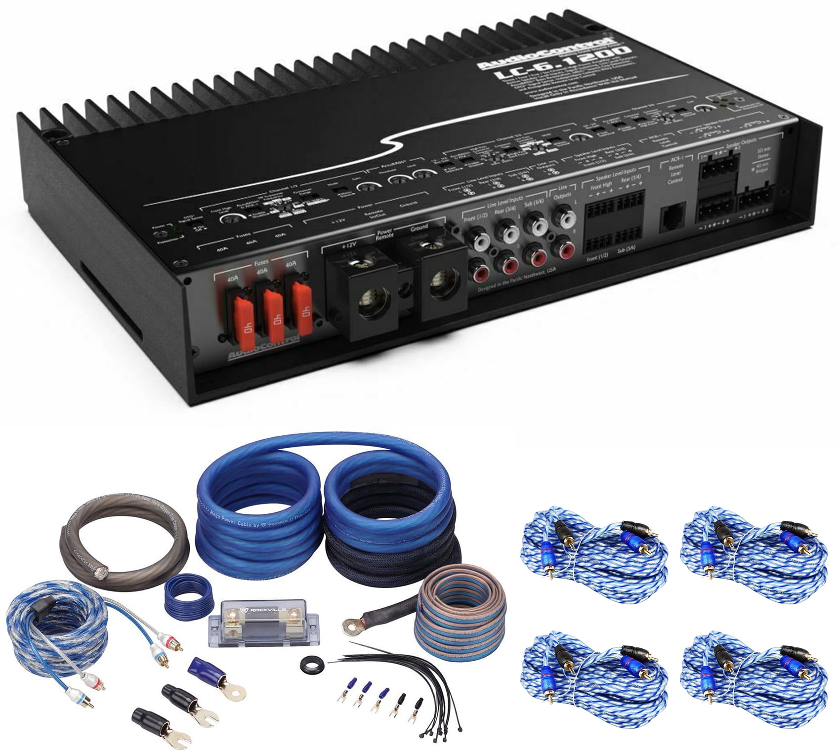 AudioControl LC6.1200 1200w 6 Channel Amplifier/Bass Processor+OFC Amp