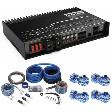 AudioControl LC-6.1200 1200w 6 Channel Amplifier/Bass Processor+OFC Amp Kit