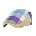 thumbnail image 2 of Unisex Casual Adjustable Colorful Patchwork Shade Tongue Forward Beret Hat, 2 of 9