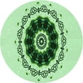thumbnail image 1 of Ahgly Company Indoor Square Patterned Mint Green Area Rugs, 3' Square, 1 of 6