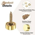 thumbnail image 3 of Uxcell Screw Covers Caps, 304 Stainless Steel Mirror Screws Fasteners Gold 12 mm, 3 of 6