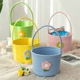 thumbnail image 4 of Woven Cotton Rope Storage Basket With Handle Baby Nursery Organizer for Toy, 4 of 14