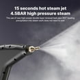 thumbnail image 3 of Handheld Multi- Steam Cleaner With 6pcs Accessories  6 Levels Adjustable 105 Degrees Celsius /221℉ Deep Cleaning Steamer With Portable Handle 1200ml/40.5oz, 3 of 7