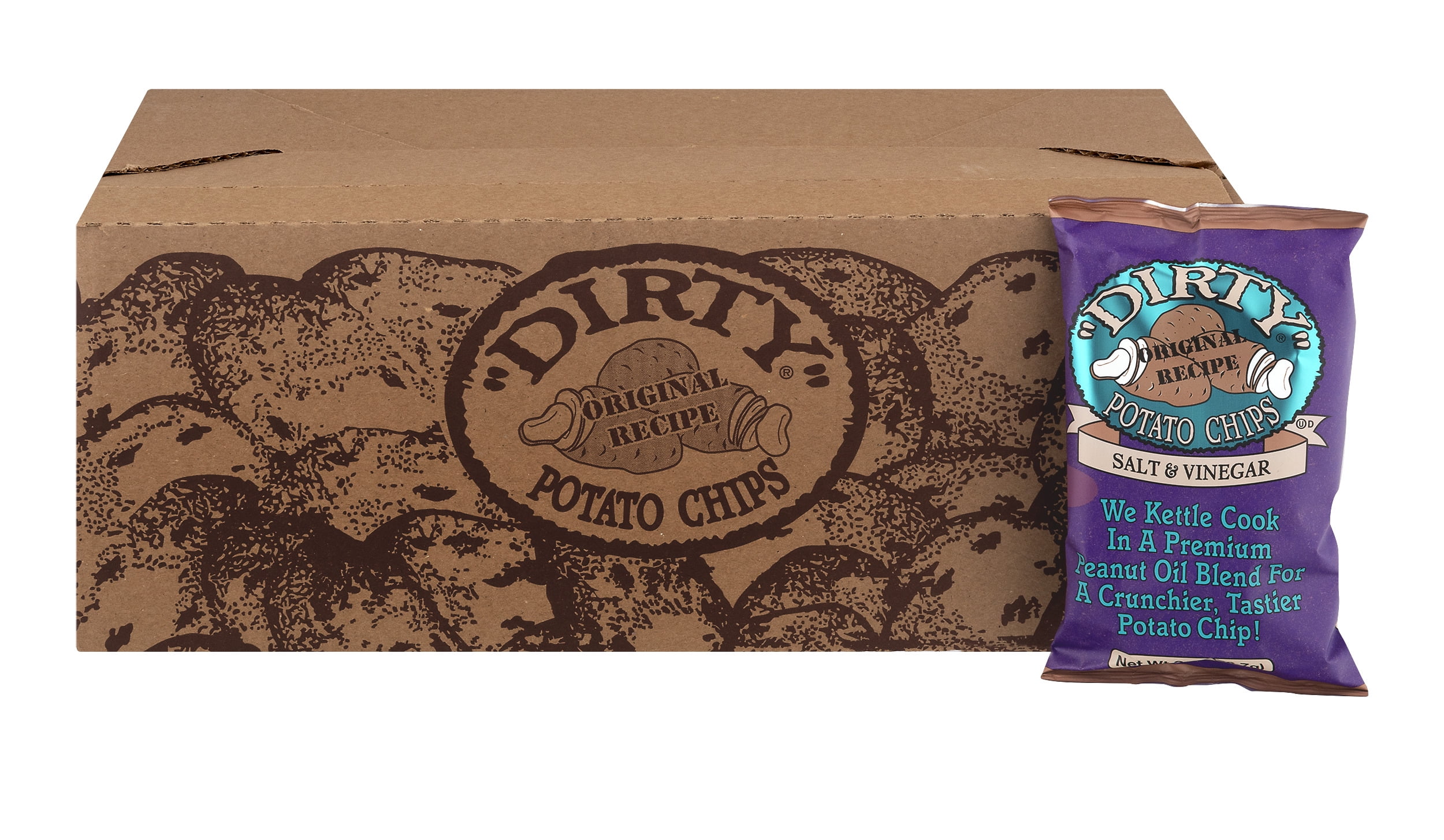 Dirty Kettle Potato Chips, Sea Salt & Vinegar, 25 Ct