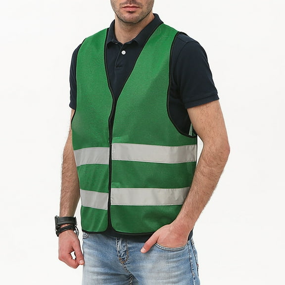 Yaoyar Reflective Safety Vest for Men Construction Work Traffic Garden Nighttime Protective Outerwear Sleeveless Cargo Jacket Workwear Vest