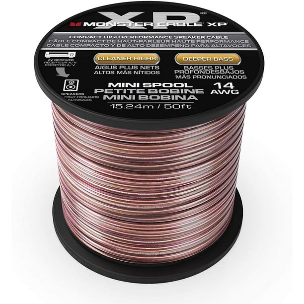 Monster XP Copper Clad Aluminum (CCA) Speaker Wire 12 Gauge Cable 50 FT