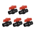 thumbnail image 5 of Ball Valve, 20mm Inner Diameter Socket Type, for Control Water Flow, PE Black Red 5Pcs, 5 of 5