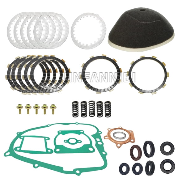 Clutch Friction Plate Kit & Air Filter Gasket Heavy Duty Springs for Yamaha Blaster 200 YFS200 1988-2006