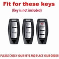 thumbnail image 2 of Key Fob Cover Compatible with Mitsubishi Outlander 2021-2025 4 Button Keychain Case Holder Protector,Short Keychain-black, 2 of 8