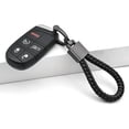 thumbnail image 3 of Llavero universal de cuero negro para coche, llavero de metal, correa tejida, cuerda trenzada, llavero para hombres y mujeres, anilla en D y destornillador, 3 of 5