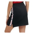 thumbnail image 2 of TOMMY HILFIGER Womens Black Stretch Embroidered Ribbed Short Active Wear A-Line Skirt XS, 2 of 4