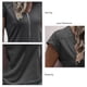 thumbnail image 5 of Camiseta casual de verano para mujer, cuello redondo, cremallera, encaje, blusas, túnica suelta, manga corta, 5 of 6