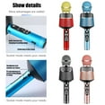 thumbnail image 2 of Micrófono Bluetooth V5.0 Karaoke Mic Recargable LED Micrófono inalámbrico para computadora de teléfono, Azul kenally EL001184-04, 2 of 2