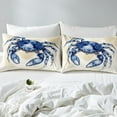thumbnail image 3 of Erosebridal Crab Duvet Cover Ocean Coastal Creature Bedding Set Marine Life Sea Animals Comforter Cover Set Nautical Beach Bedspread Cover,(No Comforter), 3 of 6