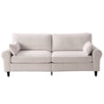 thumbnail image 2 of Lunale 80" Oversized Loveseat Sofa, Modern 2-Seater Cloud Couch for Living Room, White Corduroy, 2 of 6