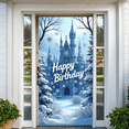 thumbnail image 6 of LUUFILx Happy Birthday Winter Wonderland Backdrop Snow Castle Party Supplies Banner Photography Props Background Decorations Celebration Event Decor, 6 of 8