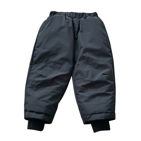 EnJoCho Toddler Fleec𝖾 Lined Warm Sno𝗐 Hiking Pants Baby Boys Girls Winter Ski Sweatpants Kids Cotton Joggers Workout Trousers