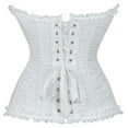 thumbnail image 3 of Grebrafan Corsets for Women Gothic Lace up Bustier Top White XS, 3 of 5