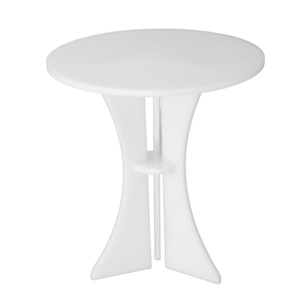 Muebles De Casa De Muñecas, Simulación Duradera, Acrílico Respetuoso Con El Medio Ambiente, Seguro, Escala 1/6, Mesa Redonda Minimalista Para Casa De Muñecas 1/12