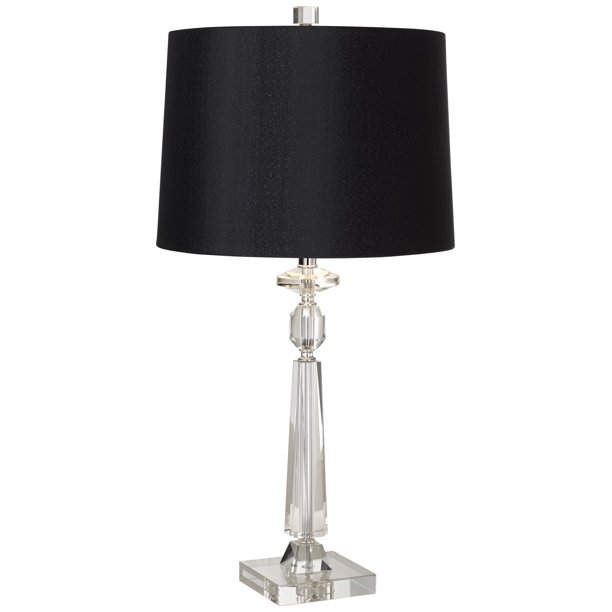 Vienna Full Spectrum Aline Modern Crystal Table Lamp with Black Shade