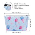 thumbnail image 2 of HAWEE Cosmetic Bag for Women Girls Make up Storage Pouch Case Portable Zipper Travel Accessories Organizer for Toiletry Water Repellent, Ice Cream Unicorn, 2 of 7