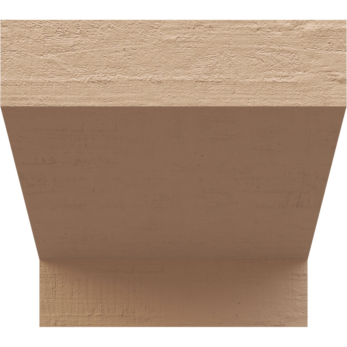 4"W x 4"D x 4"H Wide Clemmons Rough Cedar Woodgrain TimberThane Corbel, Primed Tan