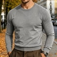 thumbnail image 2 of KyCheLot Mens Shirts Crew Neck Long Sleeve Knit Sweater Warmth Loose Casual Daily Outdoor Layer Pullover, 2 of 4