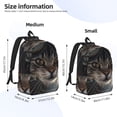 thumbnail image 2 of Vsdgher Pilot Cat In Vintage Plane Print Canvas Backpack Travel Rucksack Unisex Knapsack 15.7/17.7Inch Laptop Backpack for Work,College -Medium, 2 of 5