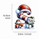 thumbnail image 1 of Custom Personalized Christmas Ornament with Snowman Santa Hat Design, Festive Holiday Tree Hanging Decoration for Family Gift Giving, Home Party Decoration, Memorial Keepsake, 1 of 2