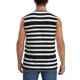 thumbnail image 4 of Fotbe Black And White Stripes Men's Camiseta sin Mangas Estampada para Hombres, Playera Casual para Gimnasio, Entrenamiento, Playa-Small, 4 of 7
