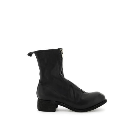 

Guidi front zip leather ankle boots