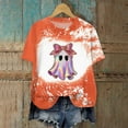 thumbnail image 2 of Women Graphic Tees Cartoon Printed Round Neck Short Sleeve T Shirt Halloween T Shirt Tops, 2 of 6