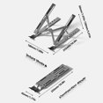 thumbnail image 4 of Soporte para Computadora Portátil Aleación Aluminio Escritorio Ajustable Plegable (gris), 4 of 5