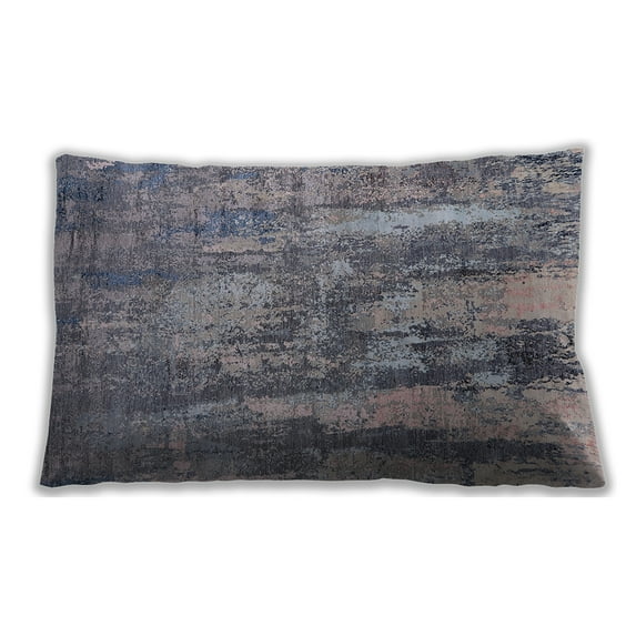 Ahgly Company Outdoor Rectangular Mid-Century Modern Lumbar Throw Pillow, 13 inch by 19 inch
