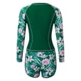 thumbnail image 4 of Kcodviy Women 2 Piece Long Womens Long Sleeve Guard Swim Shirt Sleeve Rash Guard with Guard Pants Women Built in Bra Swimsuits Guard Short Sleeve Upf 50+ Swim Shirt with Boyshort Bottom, 4 of 7