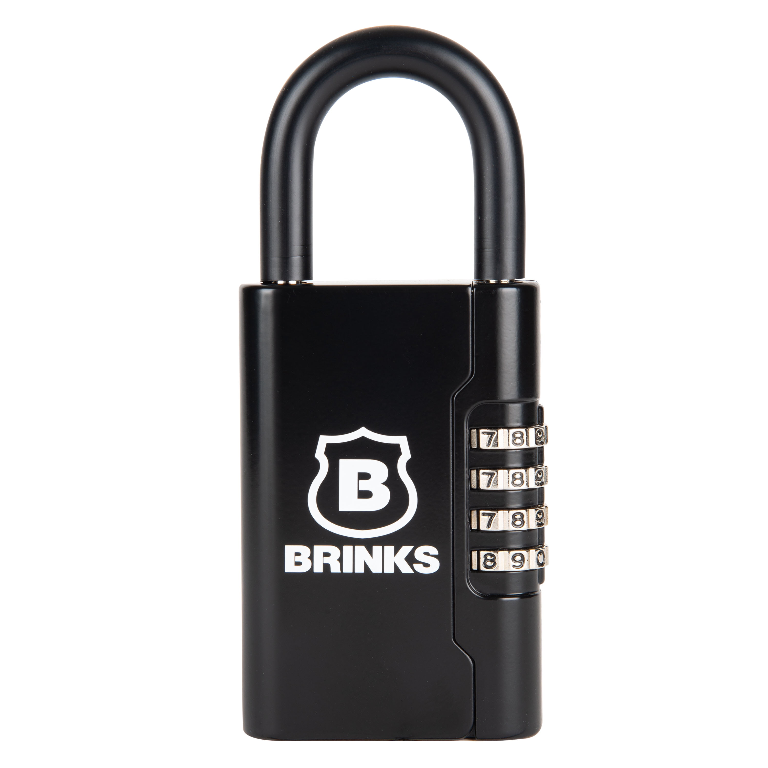 (6 pack) Brinks Portable Key Lock Box, 4-Digit Resettable Combination Security Lock Box, Holds Up to 5 Keys, Black