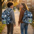 thumbnail image 3 of FUIALDOLG Soccer Stars Waterproof School Bag for Daily Use Scuola, Durable Multiple Pockets 600D Polyester Kids Backpack, 3 of 9