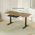 thumbnail image 3 of INNOVAR Adjustable Standing Desk with Drawers, 63x24 inch Electric Stand up Adjust Height Sit Stand Desk with Storage Home Office Computer Table Workstation with Power Lifting, Rustic Brown,Large, 3 of 14