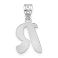 thumbnail image 3 of 14k White Gold Script Design Letter R Initial Pendant, 3 of 4