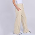 thumbnail image 5 of IDALL Sweatpants Women Wide Leg Sweatpants Women High Waisted Wide Leg Sweatpants Baggy Straight Leg Yoga Track Pants Lightweight Comfy Pants W/Pockets Yoga Pants Women Baggy Pants Beige L, 5 of 9
