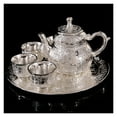 thumbnail image 1 of Baifu Juego De Té Traje Hecho A Mano Juego De Té De Plata Tetera Taza Justa Taza De Plata Traje Grande Taza De Té Tetera Bandeja De Té, 1 of 8