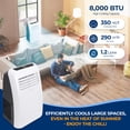 thumbnail image 2 of Aire acondicionado portátil SereneLife SLPAC8 SLPAC 8,000 BTU, 2 of 7