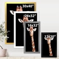 thumbnail image 4 of Designart 'Close Up Portrait Of A Giraffe On Black V' Farmhouse Framed Art Print, 4 of 4