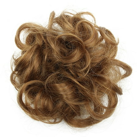 Uk Lady Curly Messy Bun Hair Piece Natural Fake Hair Bun Hair