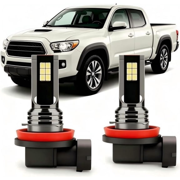 soukeo Super Bright 6000K White LED Headlight Bulbs Fit for Toyota Tacoma 2012-2023, Fog Light Bulbs, Plug and Play, 2pcs