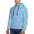 thumbnail image 2 of Hoodies for Men - Cartoon Cute Duck Rose Pink Long Sleeve Comfrt Men'S Fashion Hoodies & Sweatshirts, Sweatshirts for Men Hoodies Pullover Clothing Clothes with Pouch, 2 of 7
