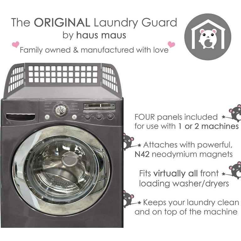 Haus Maus - The Original Laundry Guard - Keeps Laundry from Falling Behind Your Washer/Dryer - Magnetic - Fits Most Front Load Washing Machines - Made