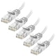 thumbnail image 1 of Cable Ethernet Matters, 10 Gbps, Cat 6, 10 pies, blanco, paquete de 5, 1 of 7
