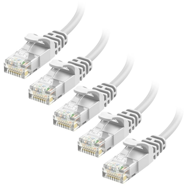 Cable Ethernet Matters, 10 Gbps, Cat 6, 10 pies, blanco, paquete de 5